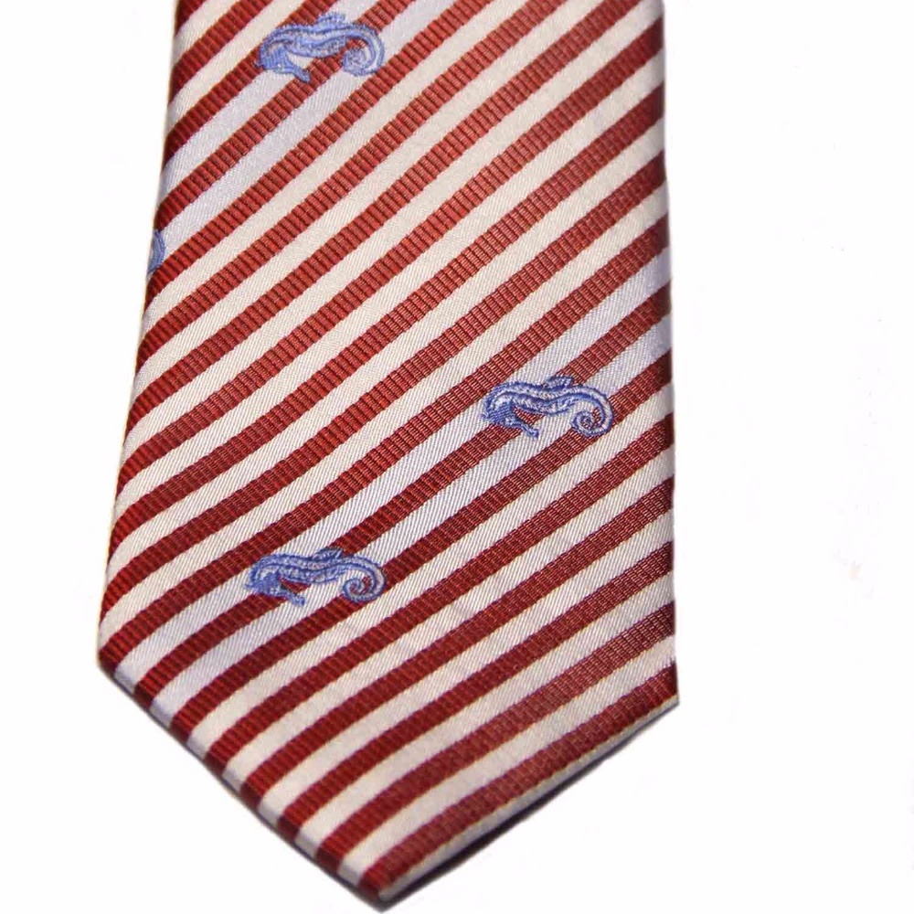 Atlas Design Silk Tie Stripes & Seaho…